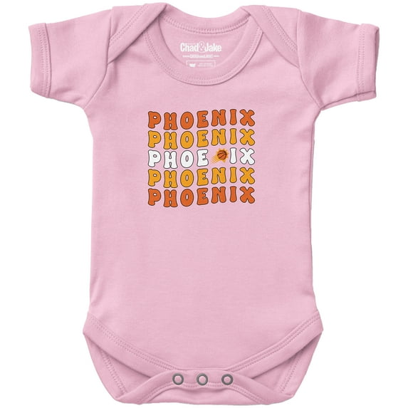Newborn & Infant Chad & Jake Light Pink Phoenix Suns Groovy Bodysuit