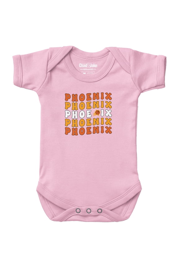 Newborn & Infant Chad & Jake Light Pink Phoenix Suns Groovy Bodysuit