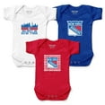 thumbnail image 1 of Newborn & Infant Chad & Jake New York Rangers Three-Piece No Quit Bodysuit Set, 1 of 1