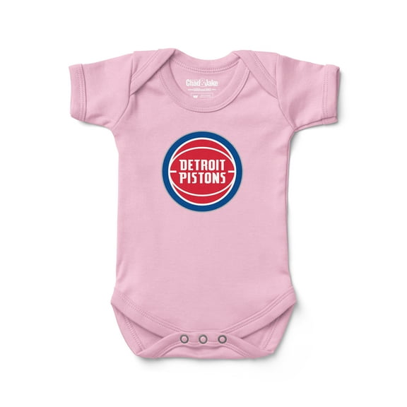 Newborn & Infant Chad & Jake Pink Detroit Pistons Primary Logo Bodysuit