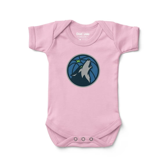 Newborn & Infant Chad & Jake Pink Minnesota Timberwolves Primary Logo Bodysuit