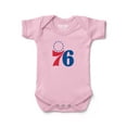 thumbnail image 1 of Newborn & Infant Chad & Jake Pink Philadelphia 76ers Primary Logo Bodysuit, 1 of 1