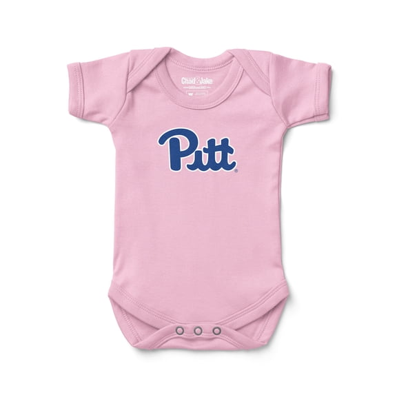 Newborn & Infant Chad & Jake Pink Pitt Panthers Primary Logo Bodysuit