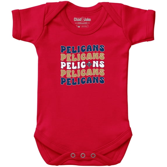 Newborn & Infant Chad & Jake Red New Orleans Pelicans Groovy Bodysuit