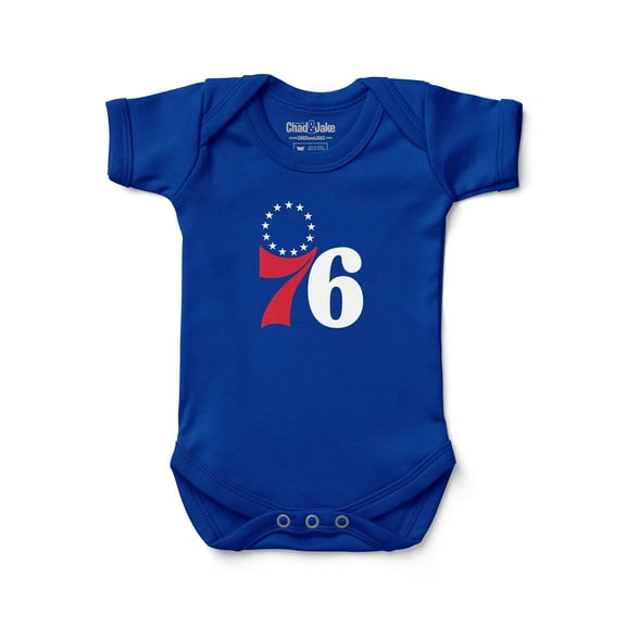 Newborn & Infant Chad & Jake Royal Philadelphia 76ers Primary Logo Bodysuit