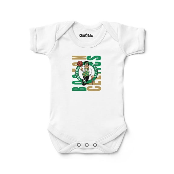 Newborn & Infant Chad & Jake White Boston Celtics Dual Bodysuit
