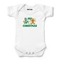 thumbnail image 1 of Newborn & Infant Chad & Jake White Boston Celtics Gingerbread Christmas Bodysuit, 1 of 1