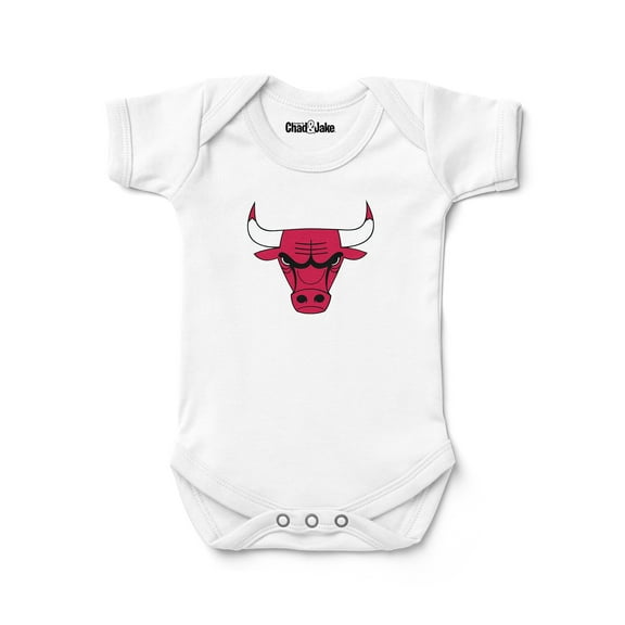 Newborn & Infant Chad & Jake  White Chicago Bulls Logo Bodysuit