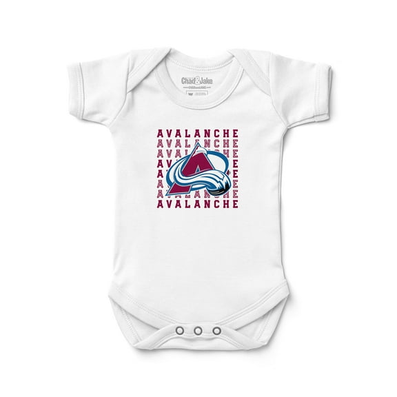 Newborn & Infant Chad & Jake White Colorado Avalanche Retro Bodysuit