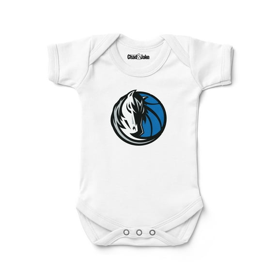 Newborn & Infant Chad & Jake White Dallas Mavericks Logo Bodysuit