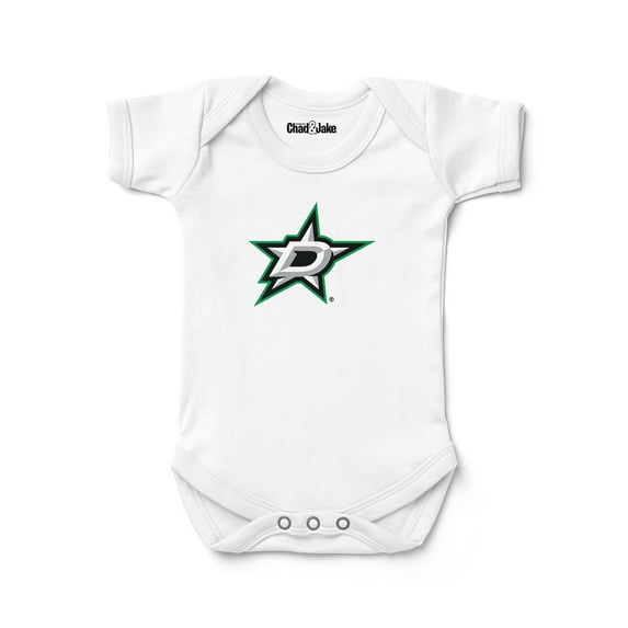 Newborn & Infant Chad & Jake White Dallas Stars Primary Logo Bodysuit