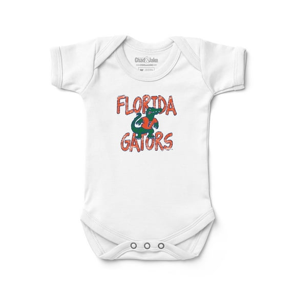 Newborn & Infant Chad & Jake  White Florida Gators Hyperlocal Bodysuit