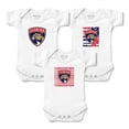 thumbnail image 1 of Newborn & Infant Chad & Jake White Florida Panthers Three-Pack Bodysuit Set, 1 of 1