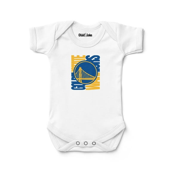 Newborn & Infant Chad & Jake  White Golden State Warriors Dual Bodysuit