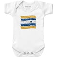 thumbnail image 1 of Newborn & Infant Chad & Jake  White Golden State Warriors Groovy Bodysuit, 1 of 1