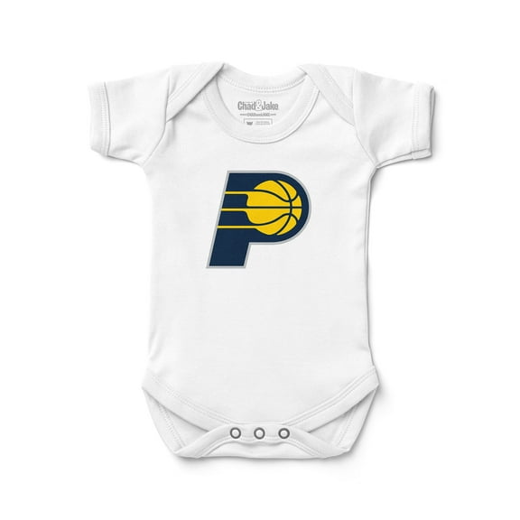 Newborn & Infant Chad & Jake White Indiana Pacers Logo Bodysuit