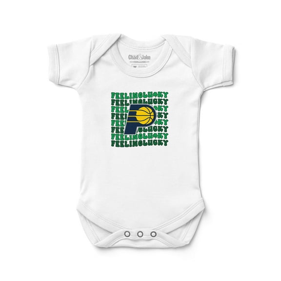Newborn & Infant Chad & Jake White Indiana Pacers St. Patrick's Day Feeling Lucky Bodysuit