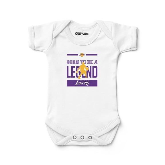 Newborn & Infant Chad & Jake  White Los Angeles Lakers Legend Bodysuit