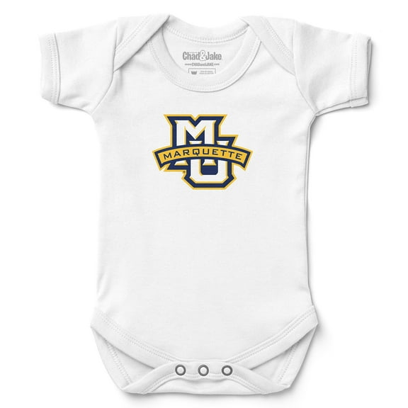 Newborn & Infant Chad & Jake White Marquette Golden Eagles Logo Bodysuit