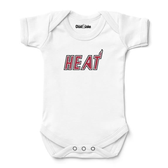 Newborn & Infant Chad & Jake White Miami Heat Hardwood Classic Bodysuit