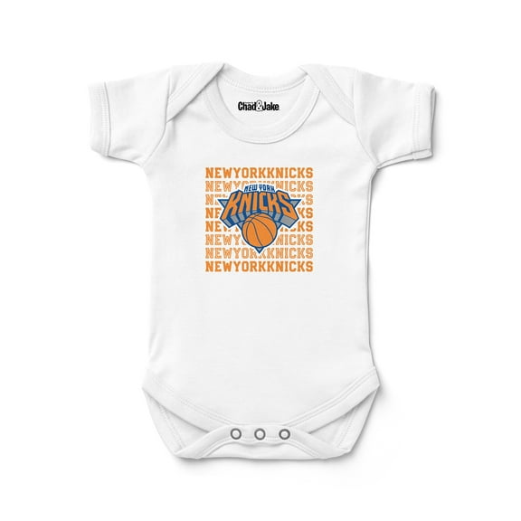 Newborn & Infant Chad & Jake  White New York Knicks Retro Bodysuit