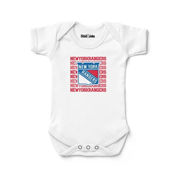 Newborn & Infant Chad & Jake White New York Rangers Retro Bodysuit
