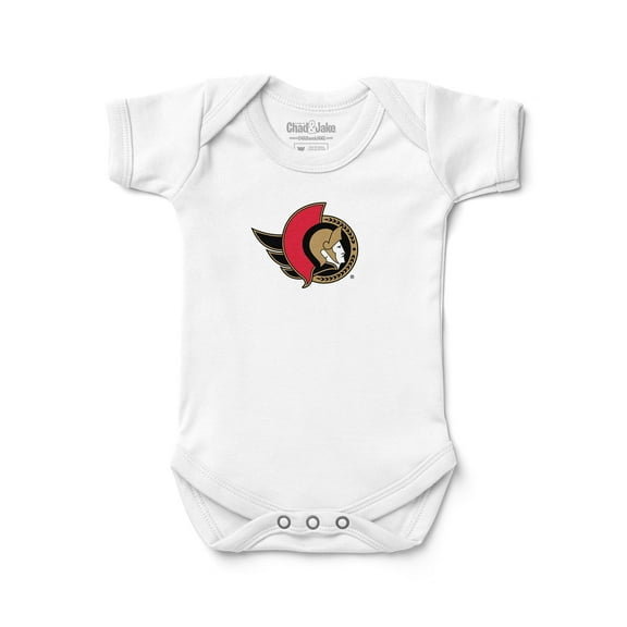 Newborn & Infant Chad & Jake White Ottawa Senators Primary Logo Bodysuit