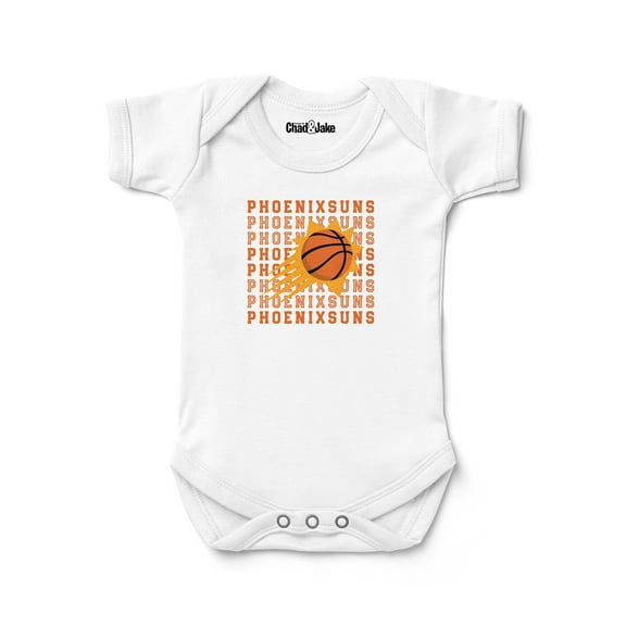 Newborn & Infant Chad & Jake White Phoenix Suns Retro Bodysuit