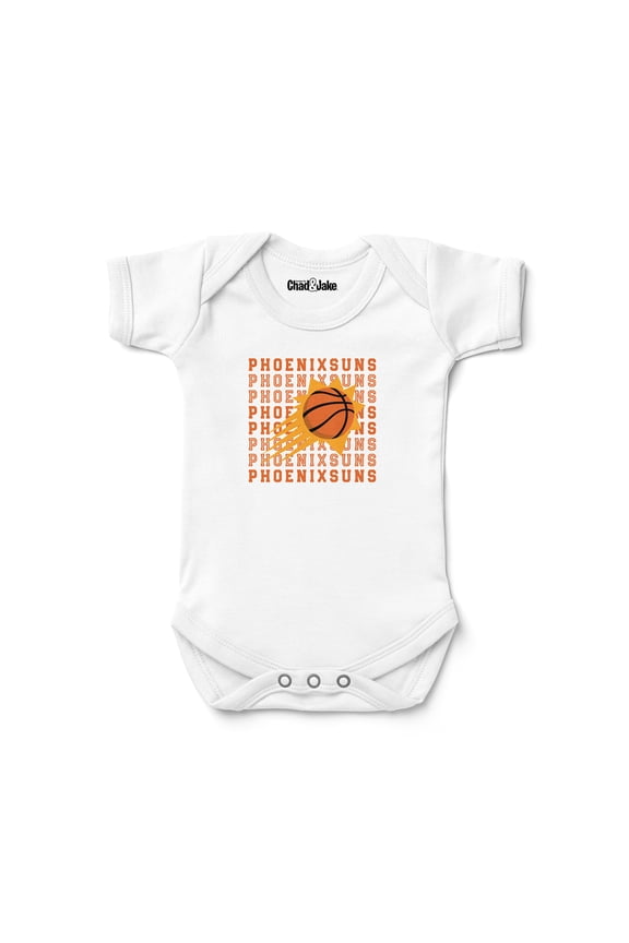 Newborn & Infant Chad & Jake White Phoenix Suns Retro Bodysuit