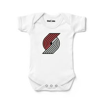 Newborn & Infant Chad & Jake White Portland Trail Blazers Logo Bodysuit