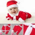 Newborn Infant Christmas Outfit Set for Toddler Boys Romper+Pants+Hat 3