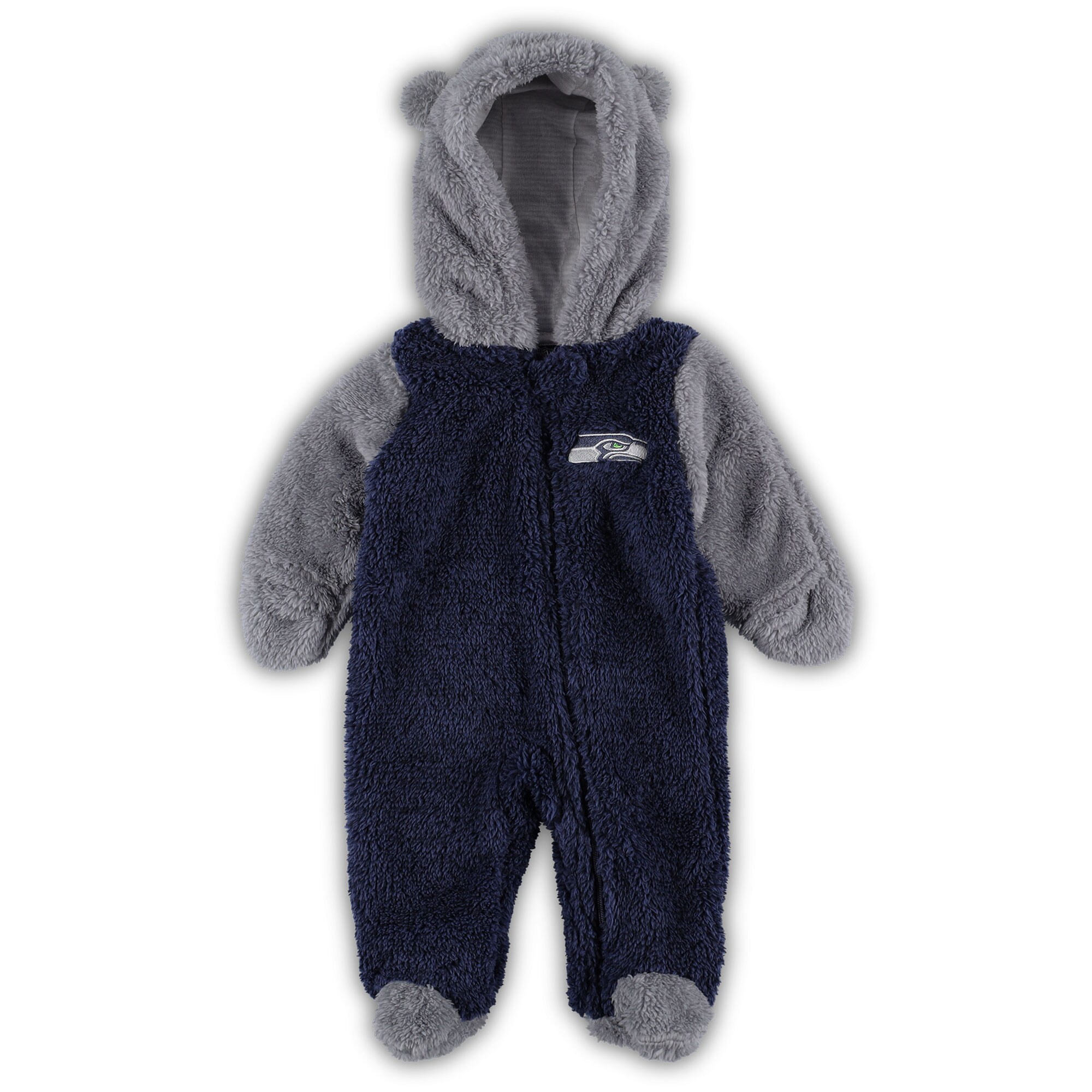 Newborn & Infant College Navy/Gray Seattle Seahawks Game Nap Teddy ...