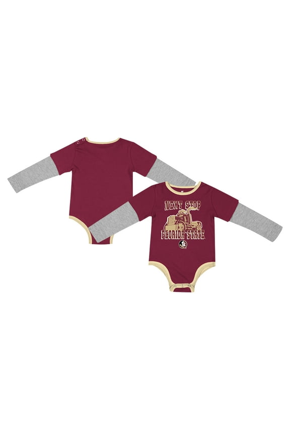 Newborn & Infant Colosseum Garnet Florida State Seminoles Next Stop Long Sleeve Bodysuit