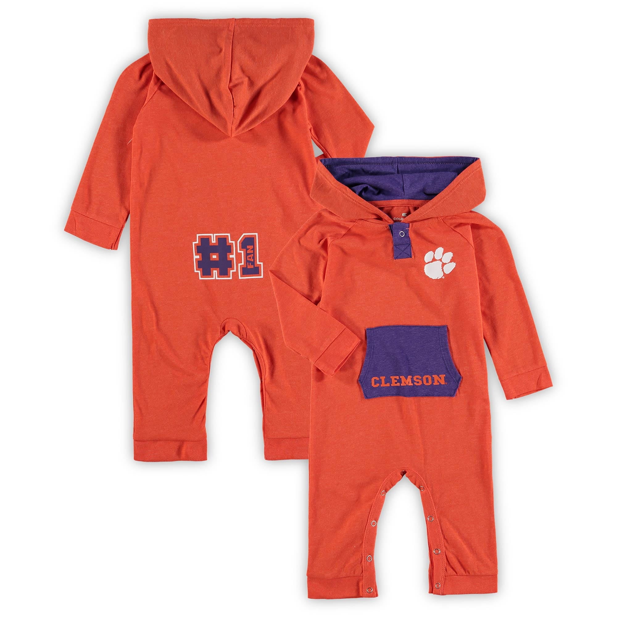 Newborn & Infant Colosseum Orange Clemson Tigers Henry Pocketed Hoodie ...