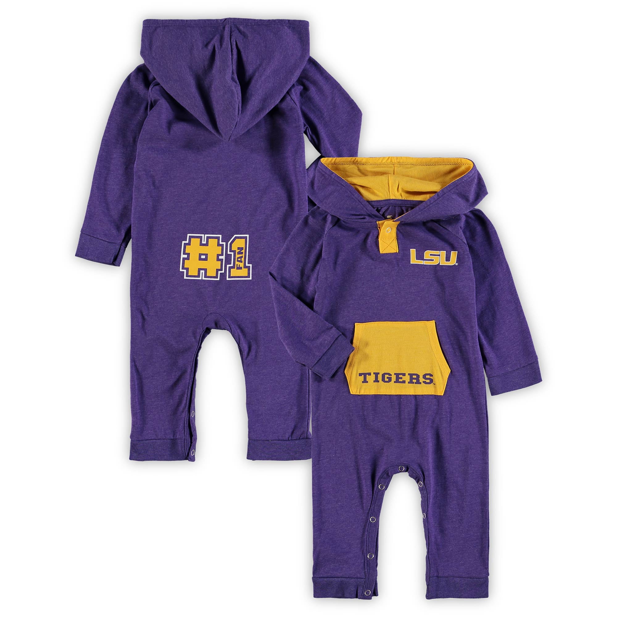 Newborn & Infant Colosseum Purple LSU Tigers Henry Pocketed Hoodie ...