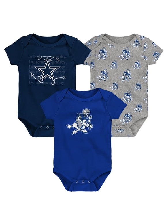 Newborn & Infant Dallas Cowboys Team Starter 3-Pack Bodysuit Set