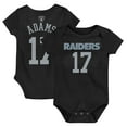 thumbnail image 1 of Newborn & Infant Davante Adams Black Las Vegas Raiders Mainliner Player Name & Number Bodysuit, 1 of 3