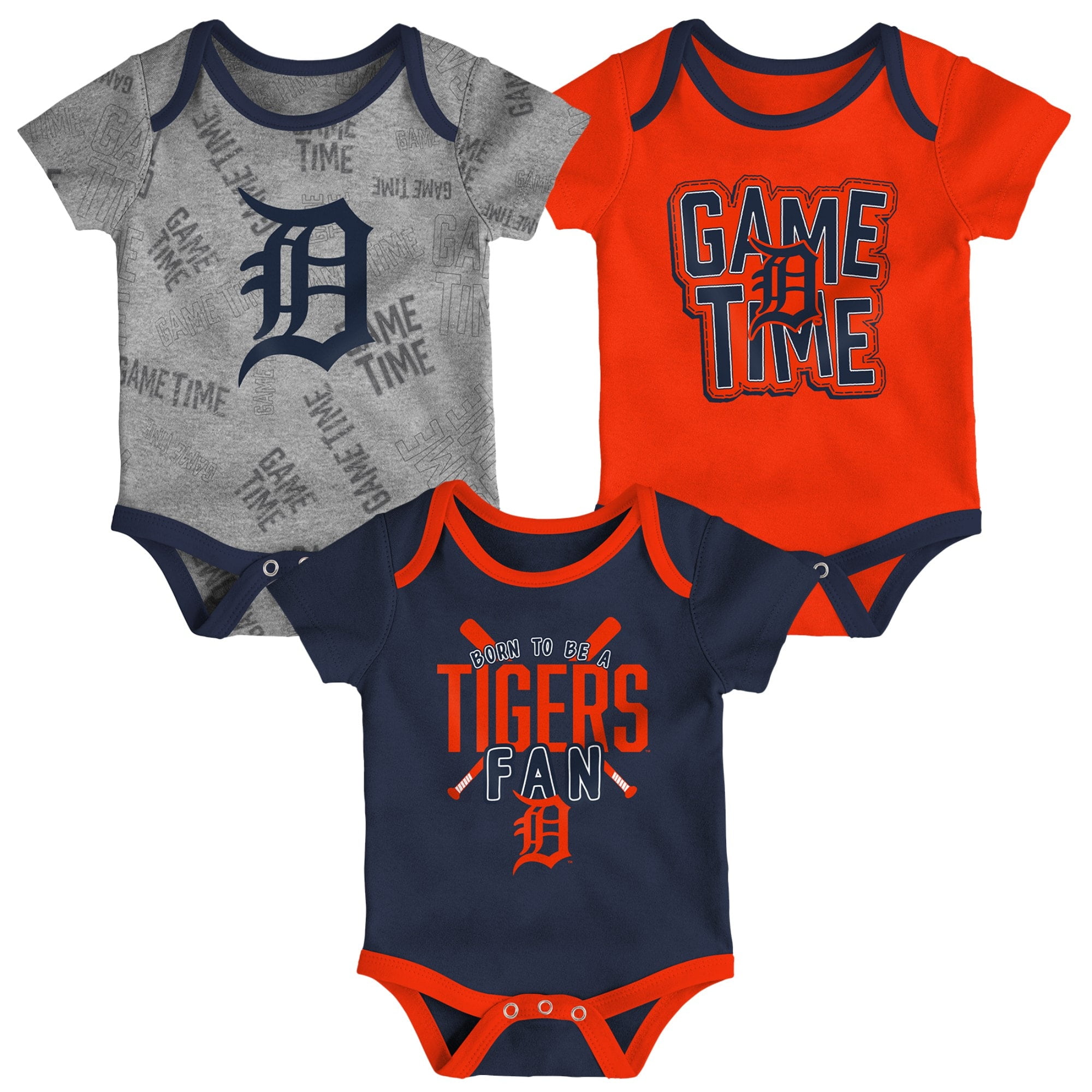 Newborn & Infant Detroit Tigers Navy/Orange/Heathered Gray Game Time