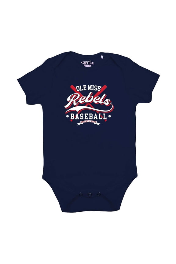 Newborn & Infant Garb Navy Ole Miss Rebels Otis Baseball Bodysuit