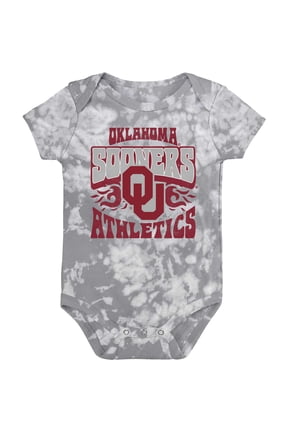 Newborn & Infant Gray Oklahoma Sooners Lil Rocker Tie-Dye Bodysuit