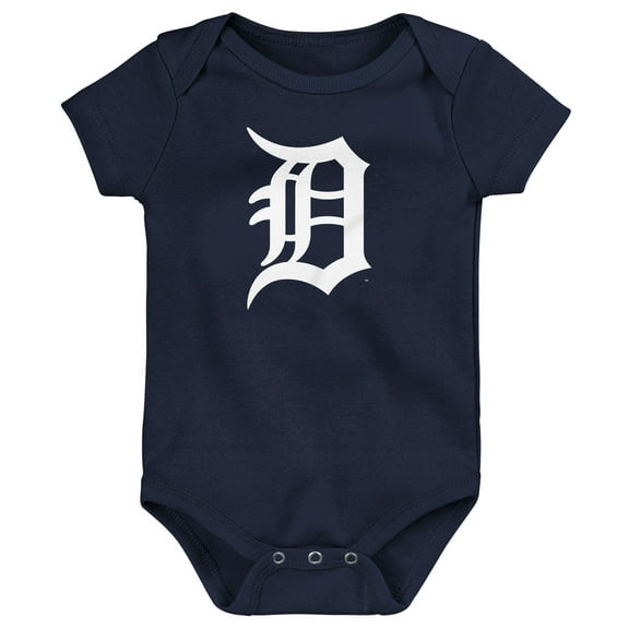 Newborn & Infant Navy Detroit Tigers Primary Team Logo Bodysuit