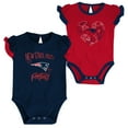 thumbnail image 1 of Newborn & Infant Navy/Red New England Patriots Too Much Love Two-Piece Bodysuit Set, 1 of 3