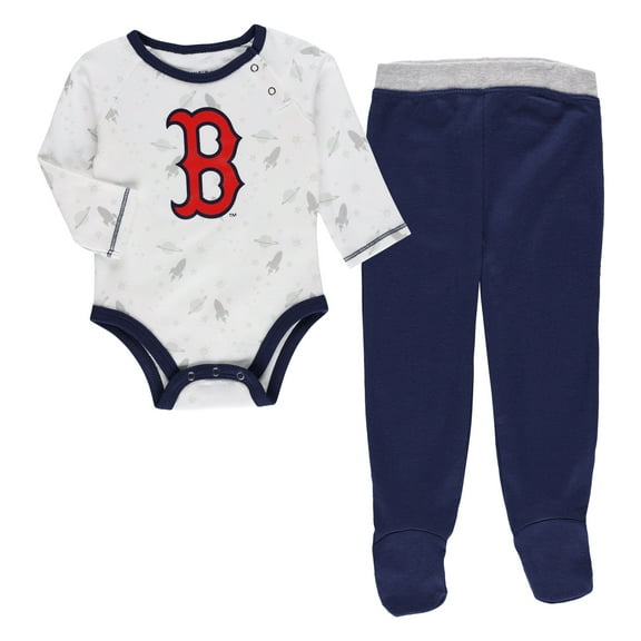 Newborn & Infant Navy/White Boston Red Sox Dream Team Bodysuit Hat & Footed Pants Set