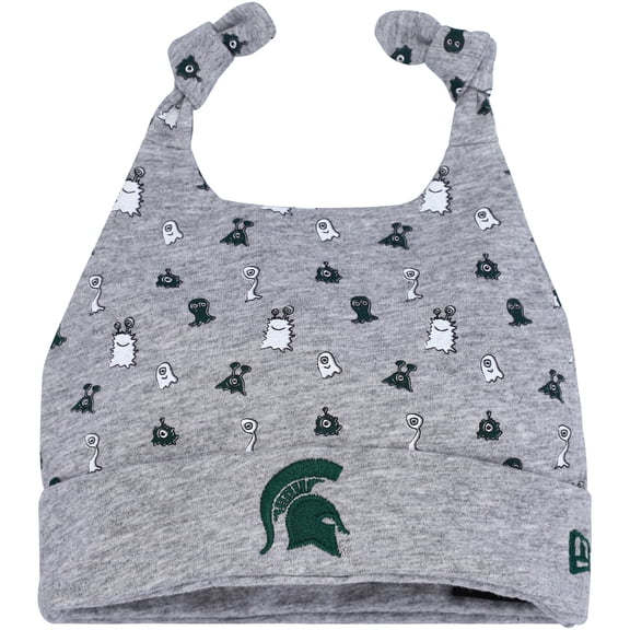 Newborn & Infant New Era Heather Gray Michigan State Spartans Critter Cuffed Knit Hat