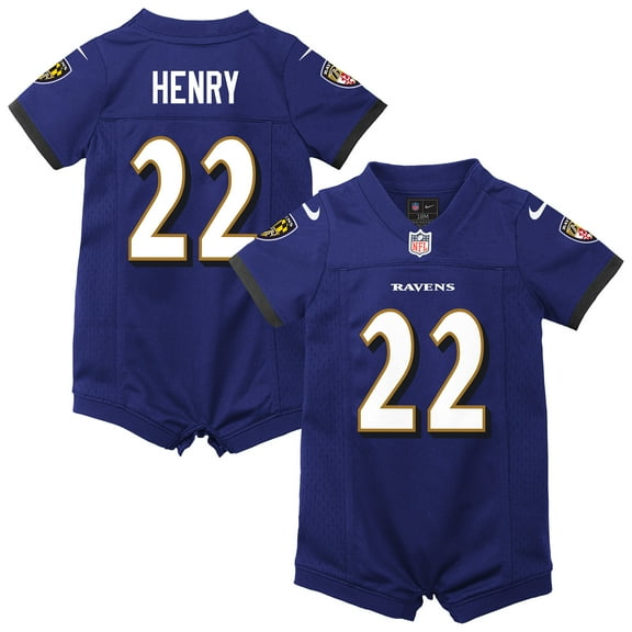 Newborn & Infant Nike Derrick Henry Purple Baltimore Ravens Game Romper Jersey