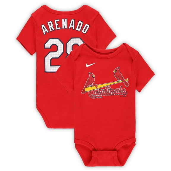 Newborn & Infant Nike Nolan Arenado Red St. Louis Cardinals Fuse Name & Number Bodysuit