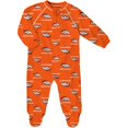thumbnail image 1 of Newborn & Infant Orange Denver Broncos Allover Print Raglan Full-Zip Sleeper, 1 of 1