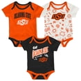 thumbnail image 1 of Newborn & Infant Outerstuff Oklahoma State Cowboys Three-Pack All Day Play Bodysuit Set, 1 of 4