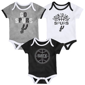 Newborn & Infant Outerstuff San Antonio Spurs Born To Ball 3-Pack Bodysuit Set