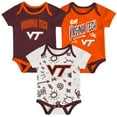 thumbnail image 1 of Newborn & Infant Outerstuff Virginia Tech Hokies Three-Pack All Day Play Bodysuit Set, 1 of 4